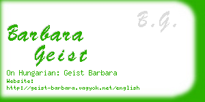 barbara geist business card